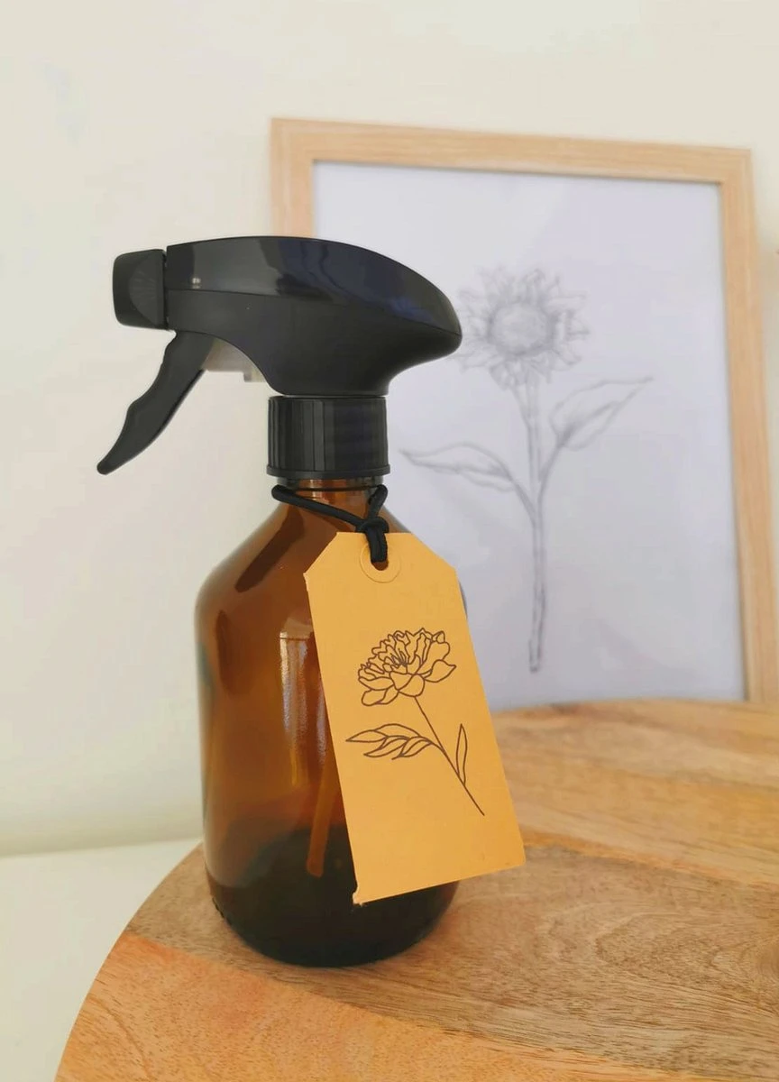 24DOTS Living Plantenspuit | 300 Ml Bruin Amber Glas | Plantensproeier | Plantenspuit Binnen | Waterverstuiver | Vernevelaar - Afbeelding 2