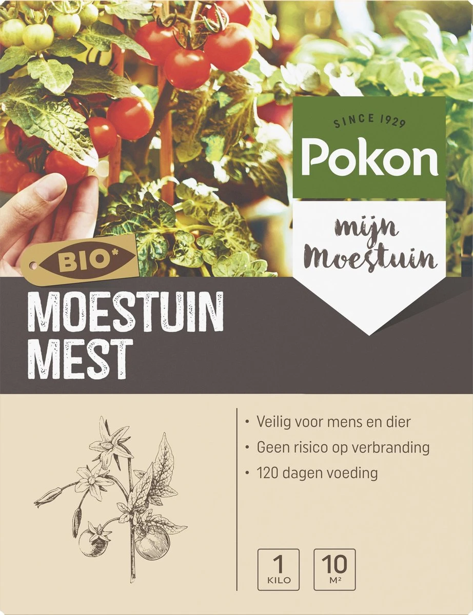 Pokon Bio Moestuin Mest - 1kg - Meststof (biologisch) - 120 Dagen Moestuinvoeding - Afbeelding 6