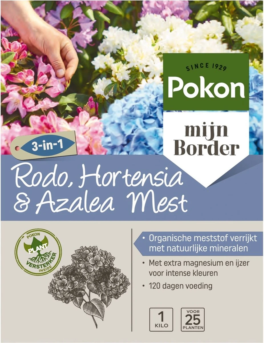 Pokon Rhododendron, Hortensia & Azalea Mest - 1kg - Meststof - 3-in-1 Werking - Afbeelding 6